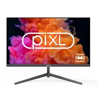 piXL PXD24VH 24 Inch Frameless Monitor with Speakers and 1x Half Price piXL Single Monitor Arm Bundle