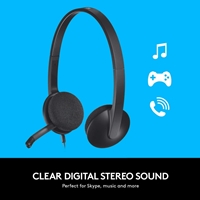 Logitech H340 Stereo Headset USB Plug-and-Play with Noise-Cancelling Mic