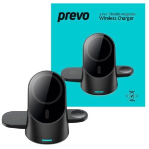 Prevo 3-in-1 25W Magnetic Wireless Charging Station for Smartphones
