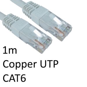 RJ45 (M) to RJ45 (M) CAT6 1m White OEM Moulded Boot Copper UTP Network Cable