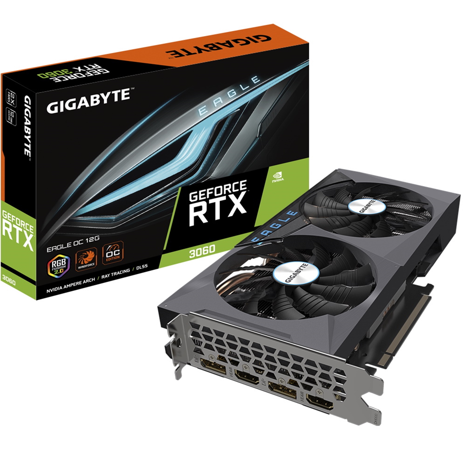 Gigabyte Nvidia GeForce RTX 3060 EAGLE OC 12GB Dual Fan Graphics Card