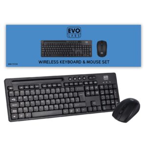 Evo Labs WM-757UK Wireless Keyboard and Mouse Combo Set