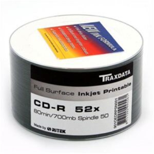 Ritek Traxdata CD-R 52X 600PK (12 x 50) FULL FACE PRINT