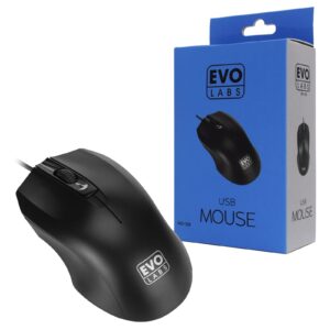 Evo Labs MO-128 Wired USB Plug and Play Mouse