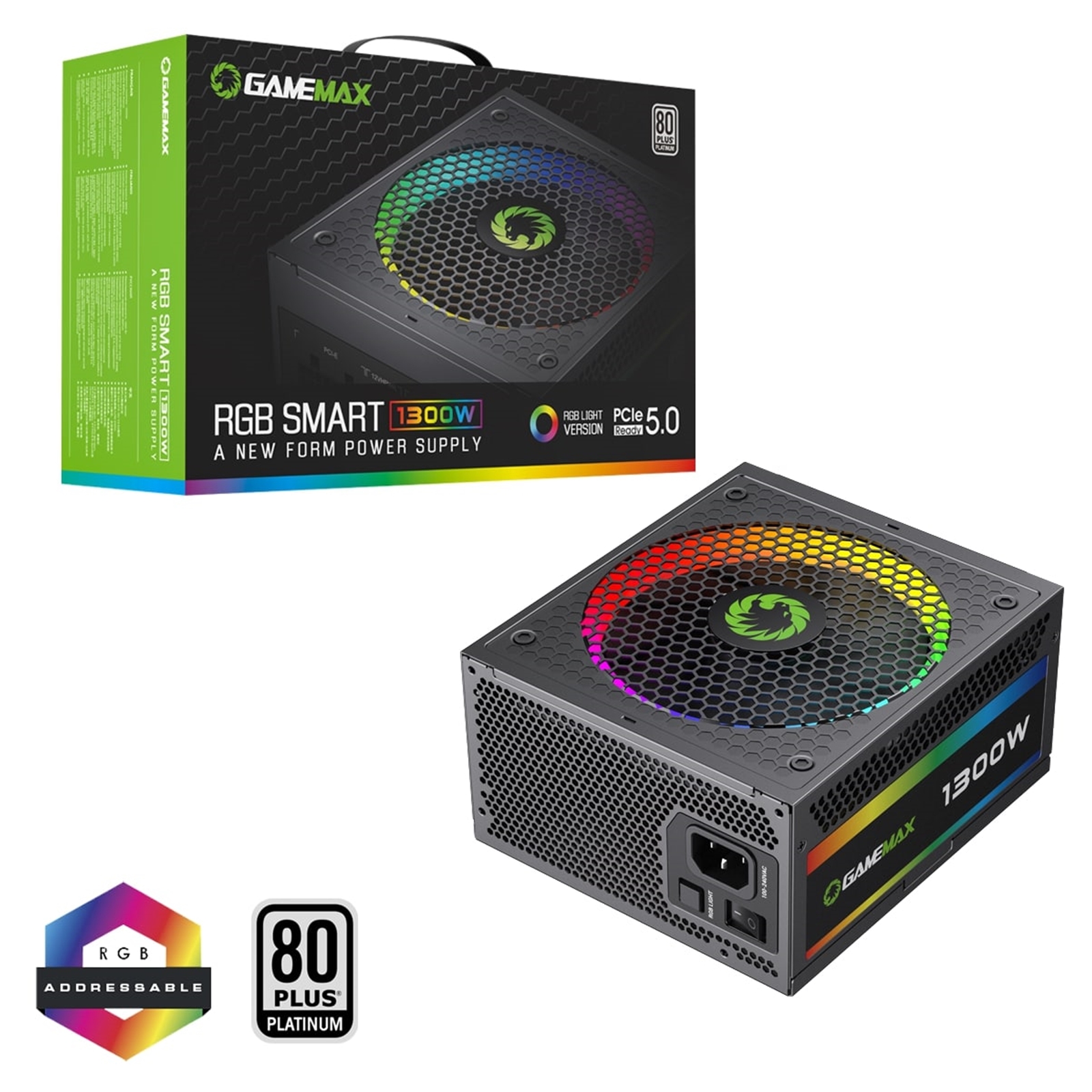 GAMEMAX RGB Smart Platinum 1300W ATX3.0 PSU