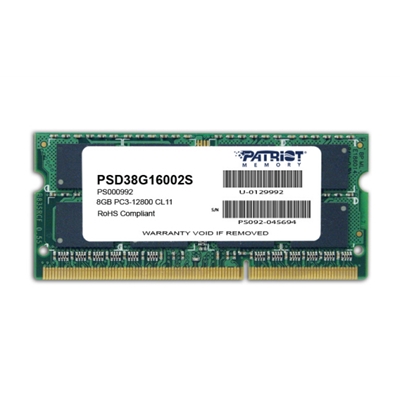 Patriot Signature Line 8GB No Heatsink (1 x 8GB) DDR3 1600MHz SODIMM System Memory