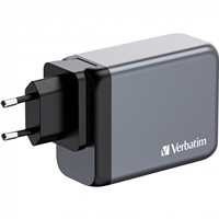 Verbatim (32204) GNC-200 GaN Charger 200W with 2 x USB-C PD 100W / 1 x USB-C PD 65W / 1 x USB QC 3.0 (EU/UK/US)