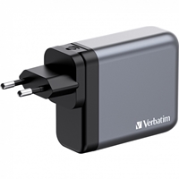 Verbatim (32203) GNC-140 GaN Charger 140W with 2 x USB-C PD 140W / 1 x USB-C PD 20W / 1 x USB-A QC 3.0 (EU/UK/US)