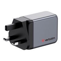 Verbatim (32201) GNC-65 GaN Charger 65W with 2 x USB-C PD 65W / 1 x USB-A QC 3.0 (EU/UK/US)