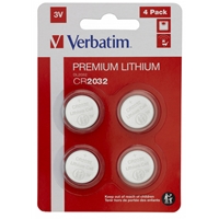Verbatim (49533) CR2032 Battery Lithium 3V 4 Pack