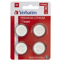 Verbatim (49534) CR2430 Battery Lithium 3V 4 Pack
