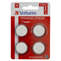 Verbatim (49535) CR2450 BATTERY LITHIUM 3V 4 PACK