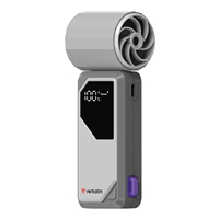 Verbatim (32340) Cool 'n' Go AirJet Handheld Fan - Grey/Purple