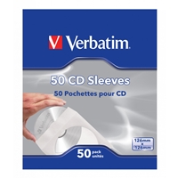 Verbatim (49992) CD-DVD Paper Sleeves 50-Pack