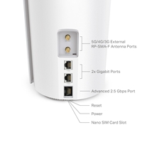 TP-Link Deco X50-5G(1-pack) 5G AX3000 Whole Home Mesh Wi-Fi 6 Router with Built-In 5G Modem