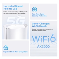 TP-Link Deco X50-5G(1-pack) 5G AX3000 Whole Home Mesh Wi-Fi 6 Router with Built-In 5G Modem - Image 5