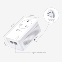 TP-Link TL-PA7027P KIT AV1000 2-Port Gigabit Pass-through Powerline Starter Kit