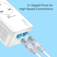 TP-Link TL-PA7027P KIT AV1000 2-Port Gigabit Pass-through Powerline Starter Kit - Image 4