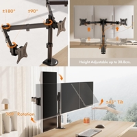 VonHaus Triple Monitor Stand for 17-27" Screens