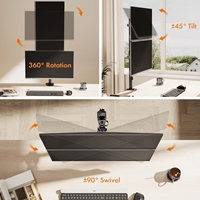 VonHaus Vertical Double Monitor Stand for 13-32" Screens