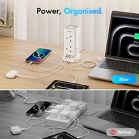 VonHaus Tower Extension Lead with USB