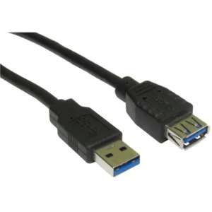 RVFM USB3-822, USB 3.0, A Male - Female, Black, 2m