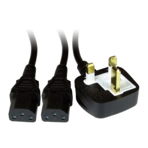 uk plug to 2 kettle plugs