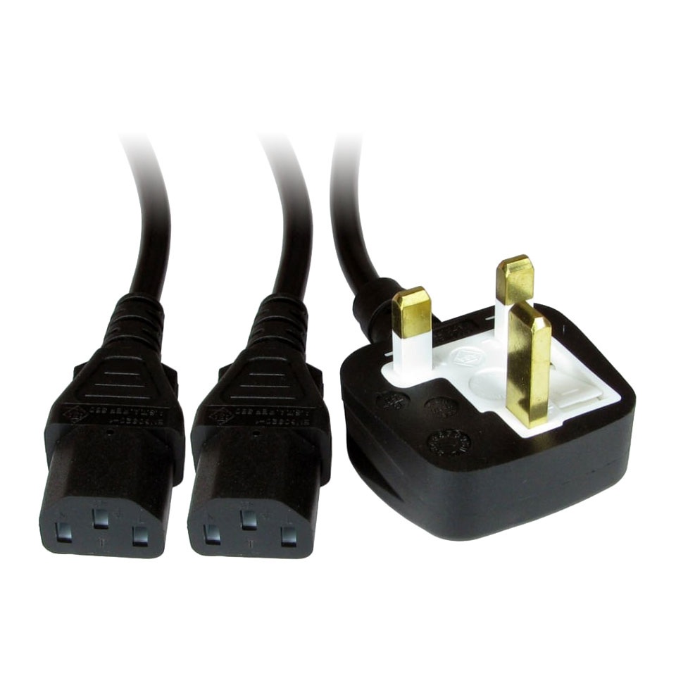 uk plug to 2 kettle plugs