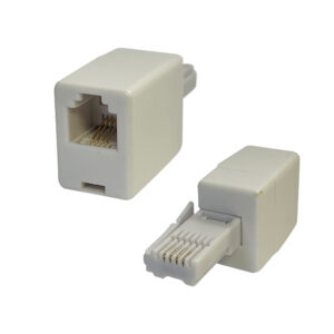 RJ11 Socket to UK Style Plug Adapter