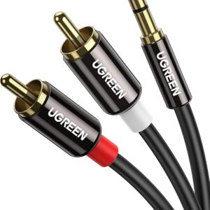 UGREEN RCA to 3.5mm Cable Stereo Phono to 3.5mm Mini Jack Audio Lead, 2M