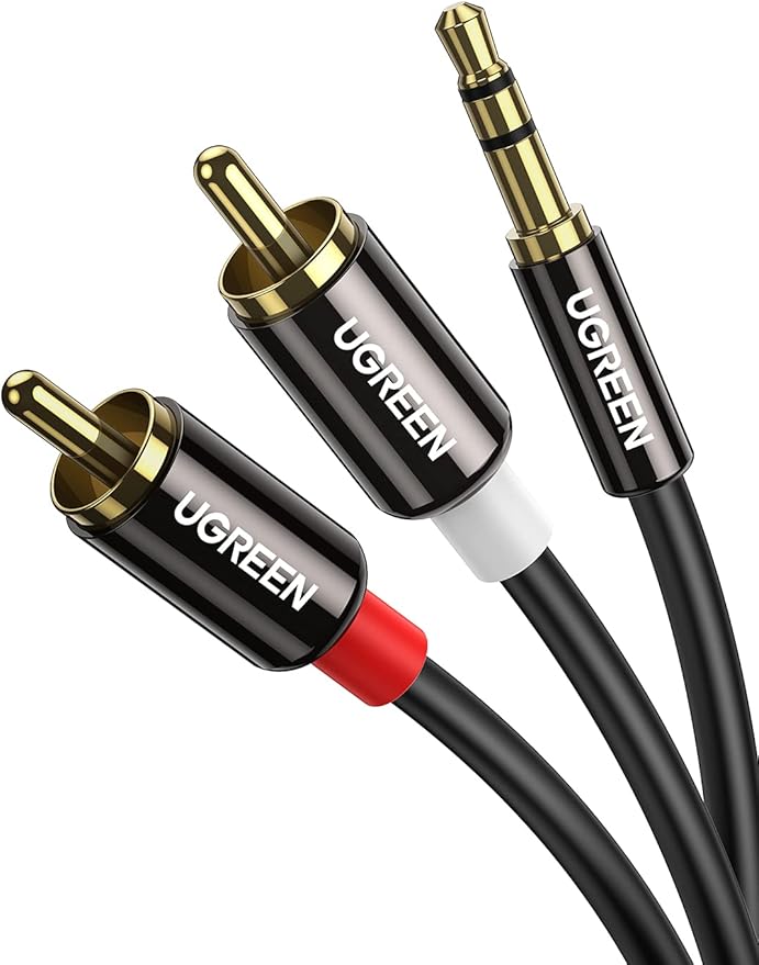 UGREEN RCA to 3.5mm Cable Stereo Phono to 3.5mm Mini Jack Audio Lead, 2M