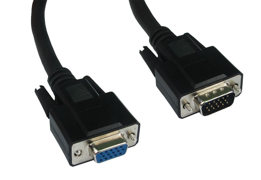 SVGA (M) to SVGA (F), 2m, Black, OEM Display Extension Cable