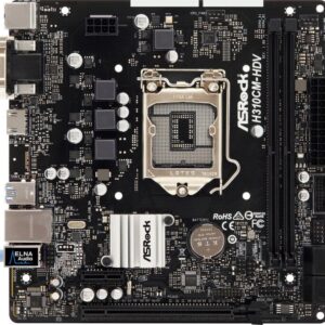 ASRock, H310CM-HDV, Intel Socket, 1151, Micro ATX DDR4, VGA/DVI-D/HDMI, USB 3.1, Motherboard