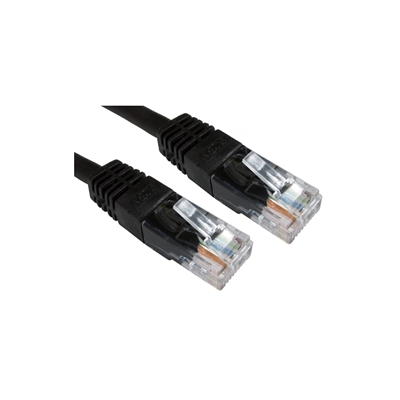 0.25m, CAT5e, Ethernet Cable, Black, Full Copper, 24AWG