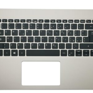 Acer Aspire Palmrest with Keyboard, Silver - German Keyboard