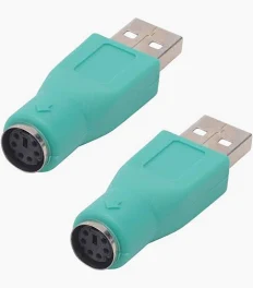 2PCS PS/2 Adapter Male to USB Female Converter